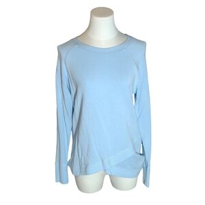 Workshop Republic Clothing Pastel Blue Crossed Front Athletic Top Size Small